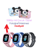 Mibro P6 Gps Destekli 4g Akıllı Çocuk Saati +1080p HD Renkli Kids Dijital Fotoğraf Makinesi Hediyeli
